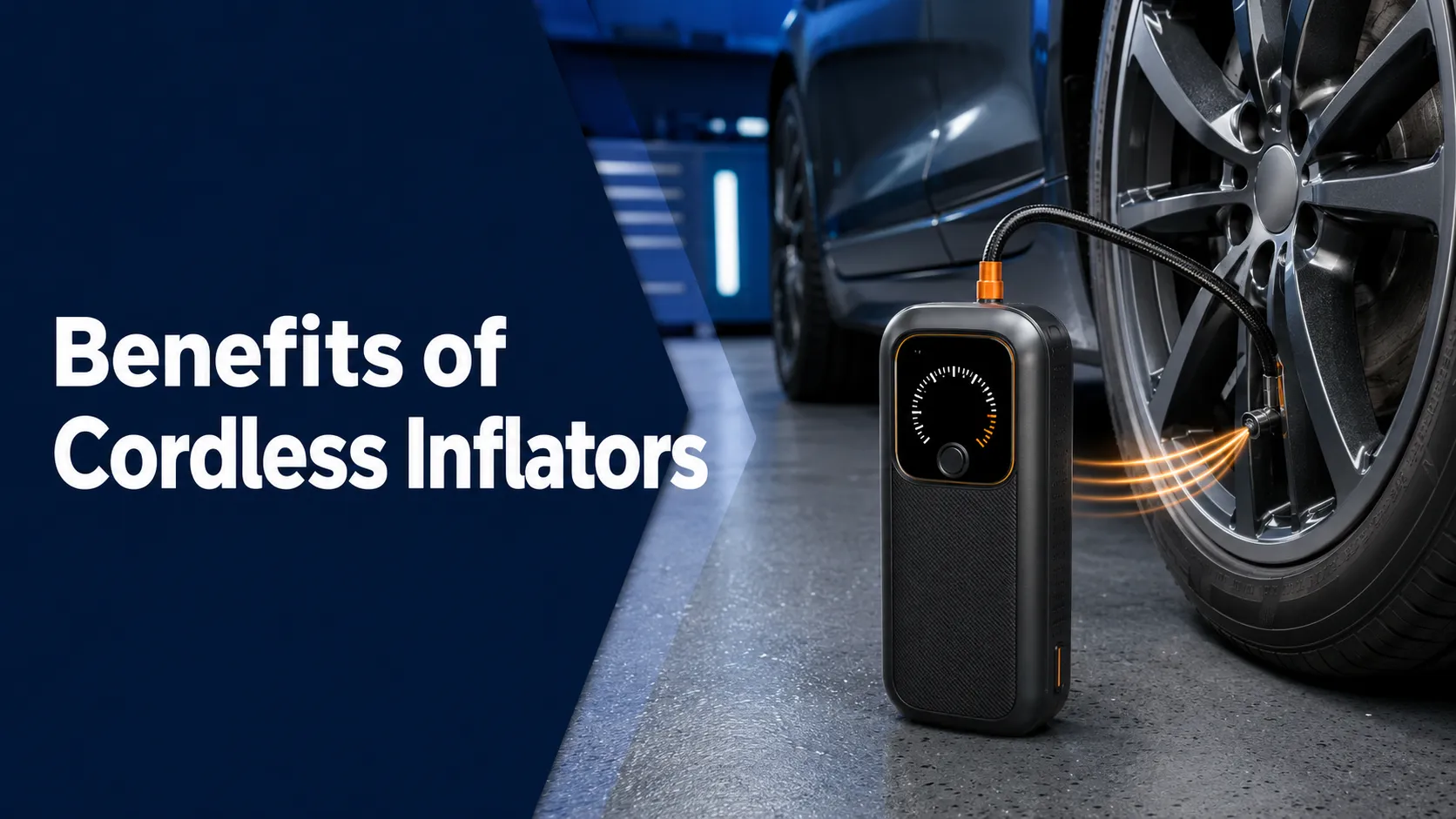 Cordless inflator benefits in a modern garage