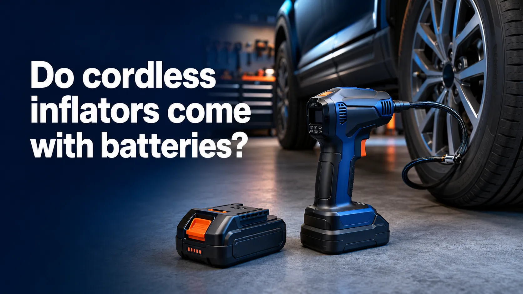 Do cordless inflators come with batteries