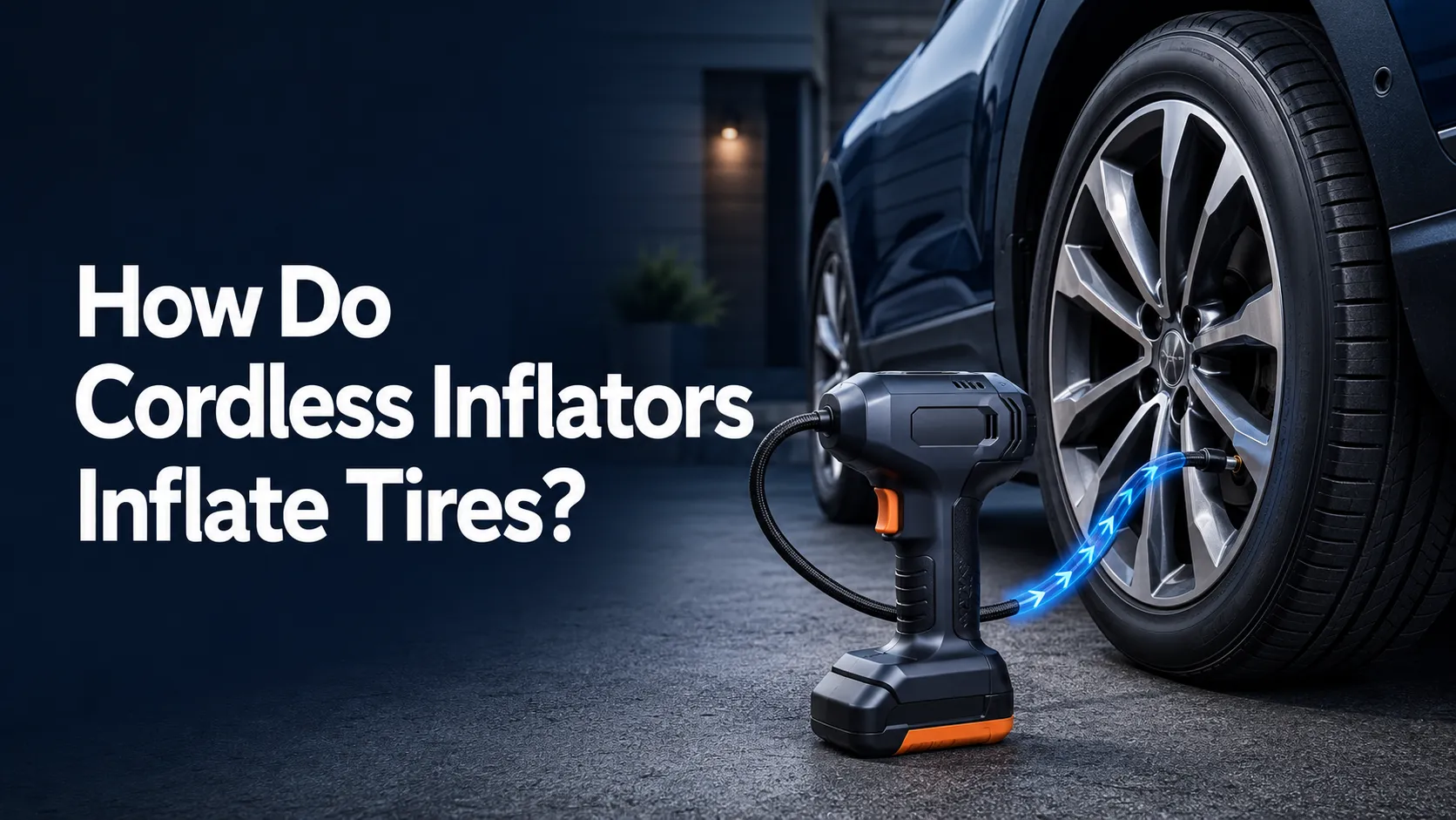 How do cordless inflators inflate tires