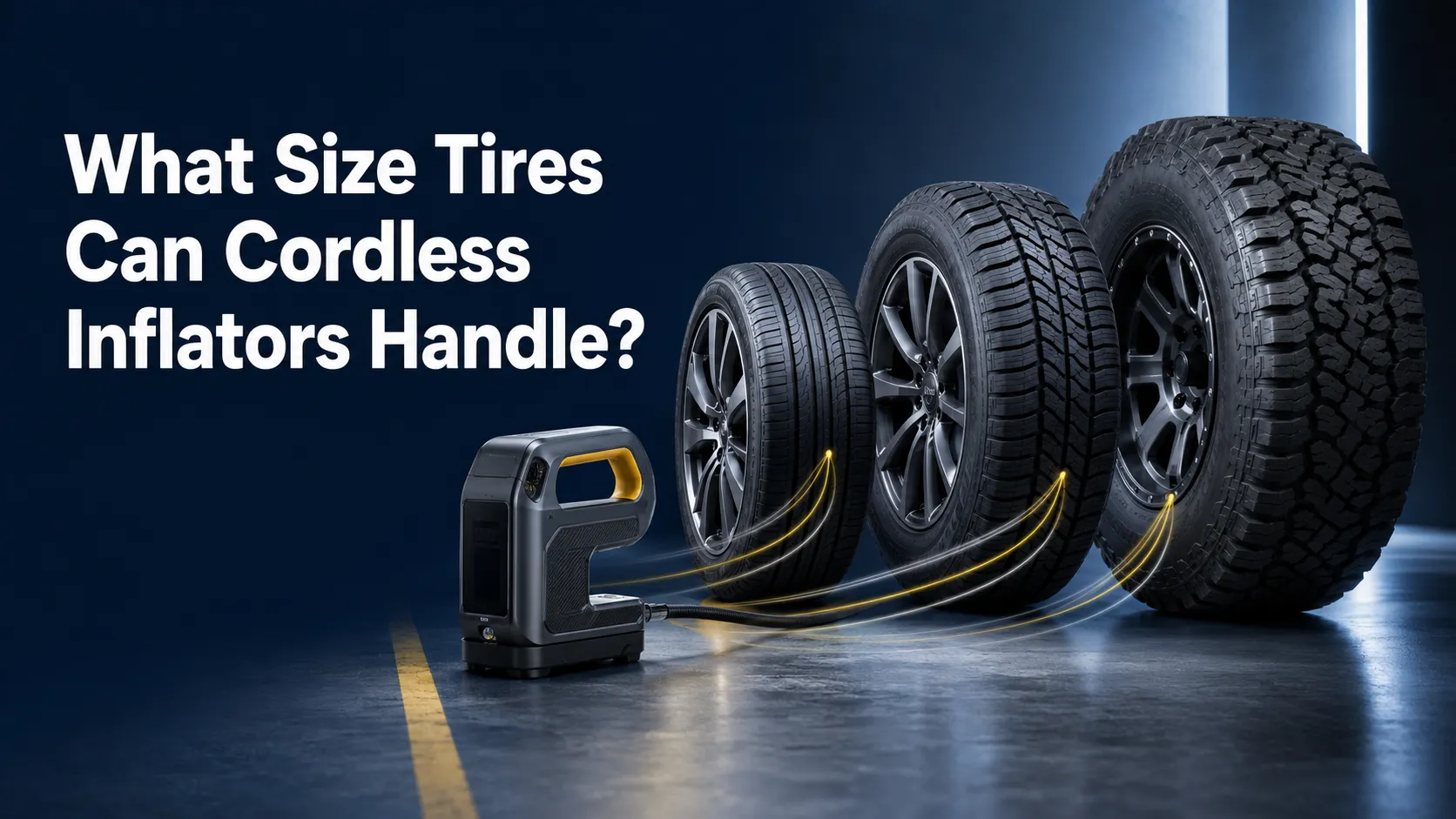 What size tires can cordless inflators handle