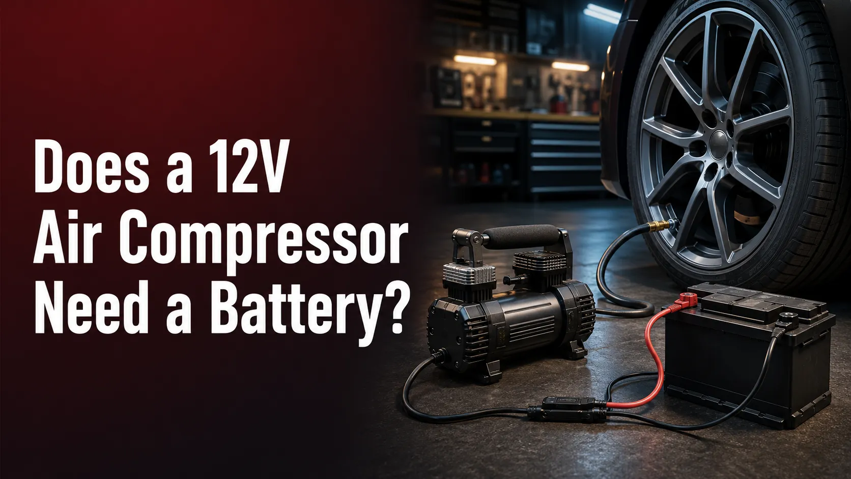does a 12v air compressor need a battery