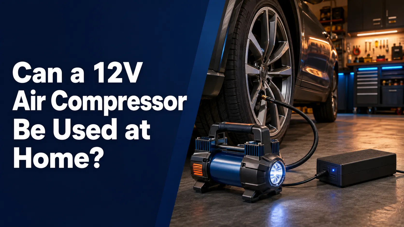 Can a 12V air compressor be used at home