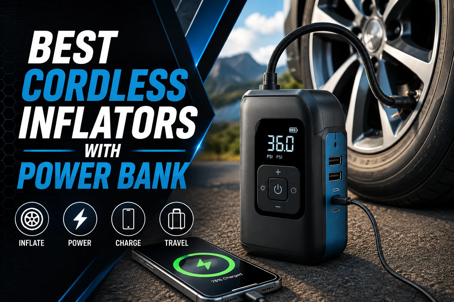 Cordless Inflator Power Bank Roadside Promo